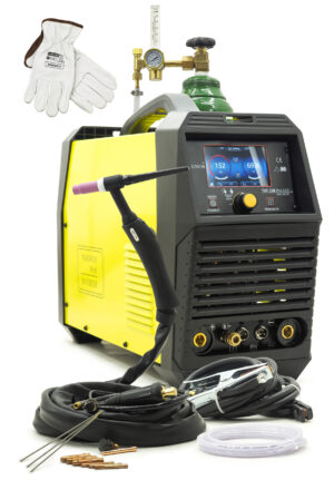 Set TIG-Schweißgerät MAGNUM THF 238 PRO AC/DC LCD PULS v2 mit Flasche und Druckminderer