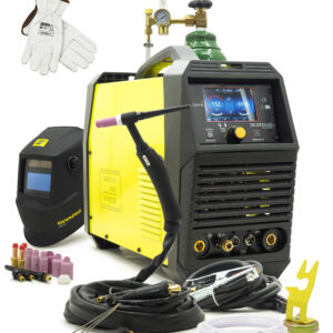 Set TIG-Schweißgerät MAGNUM THF 238 PRO AC/DC LCD PULS v2 mit Gasflasche und Schweißhelm