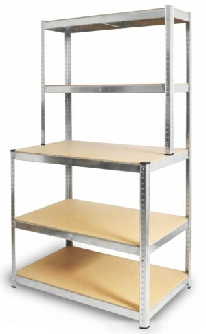 Metall-Stufenlagerregal 180x100x30/60 cm 150kg 5 Fachböden