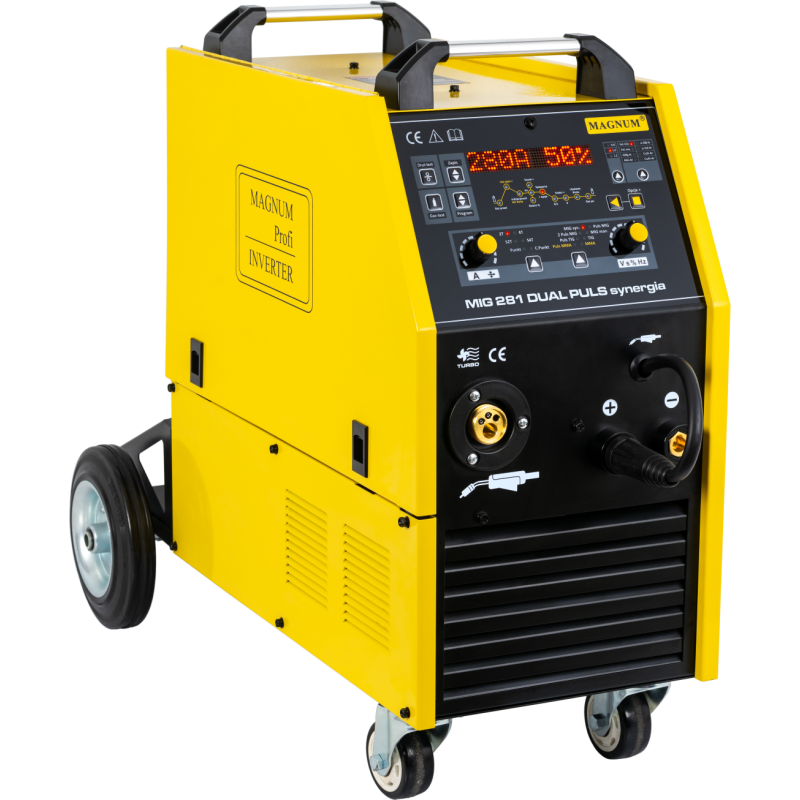 MAGNUM MIG 281 DUAL PULS SYNERGIE IGBT MIG/MAG Schweißgerät 280A 400V 2T 4T