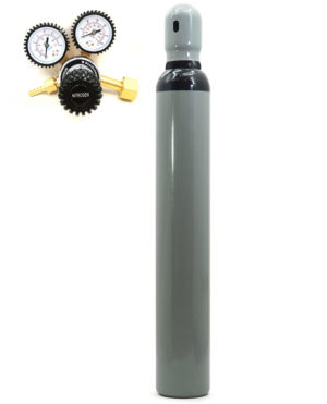 Set Stickstoffflasche 10L + Druckminderer Mouse 200 bar