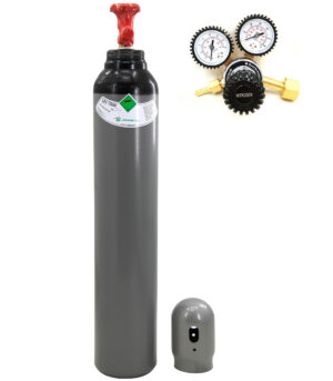 SET STICKSTOFFFLASCHE VOLL 8l KLIMAANLAGE NEU + STICKSTOFFREDUZIERER MOUSE BS.DE