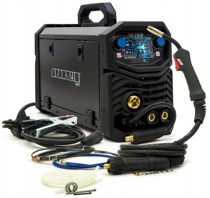 ZESTAW Spawarka SPARTUS EasyMIG 219 DUAL PULSE 219DP PÓŁAUTOMAT 200A UCHWYT